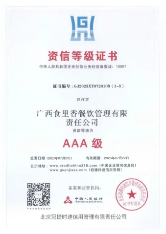 资信等级证书